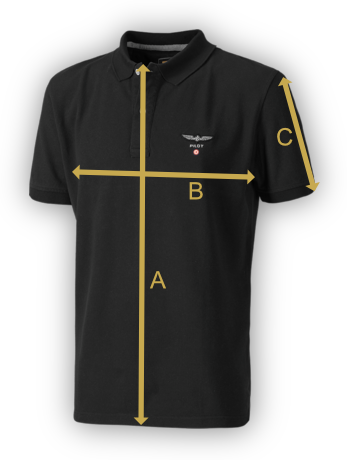 Size chart Pilot polo shirts